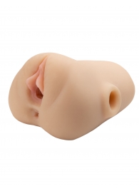 Телесный мастурбатор с вибрацией Double Pounder Vibrating Squeeze Stroker - Pipedream - в Подольске купить с доставкой