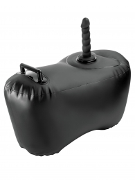 Черное надувное кресло с платформой для фиксации дилдо Body Dock Inflatable Love Seat - Pipedream - купить с доставкой в Подольске