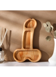 Деревянное блюдо для подачи в форме члена (25 х 16,5 х 1,7 см) - Сима-Ленд - купить с доставкой в Подольске
