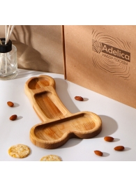 Деревянное блюдо для подачи в форме члена (25 х 16,5 х 1,7 см) - Сима-Ленд - купить с доставкой в Подольске