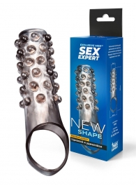 Дымчатая насадка на пенис с выпуклостями - 11 см. - Sex Expert - в Подольске купить с доставкой