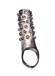 Дымчатая насадка на пенис с выпуклостями - 11 см. - Sex Expert - в Подольске купить с доставкой