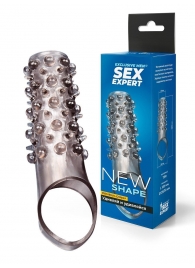 Дымчатая насадка на пенис с шипами и выпуклостями - 12 см. - Sex Expert - в Подольске купить с доставкой