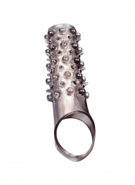 Дымчатая насадка на пенис с шипами и выпуклостями - 12 см. - Sex Expert - в Подольске купить с доставкой