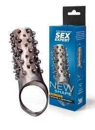 Дымчатая насадка на пенис с шипами и выпуклостями - 12,5 см. - Sex Expert - в Подольске купить с доставкой