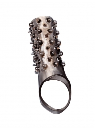 Дымчатая насадка на пенис с шипами и выпуклостями - 12,5 см. - Sex Expert - в Подольске купить с доставкой