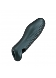 Серая силиконовая насадка на пенис с подхватом Manwan Ryzer - Manwan - в Подольске купить с доставкой