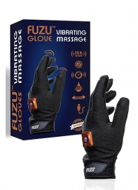 Черная виброперчатка для массажа Fuzu на левую руку - Fuzu