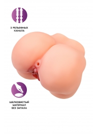Реалистичный мастурбатор в форме попки с 2 любовными входами - No Name - в Подольске купить с доставкой