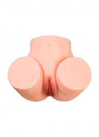 Телесный мастурбатор в форме попки с 2 любовными входами - No Name - в Подольске купить с доставкой