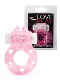 Розовое эрекционное виброкольцо в форме зайчика - 1137 - в Подольске купить с доставкой