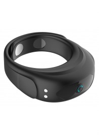 Черное эрекционное виброкольцо на ремешках - Boys of Toys - в Подольске купить с доставкой