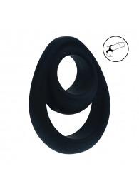 Черное эрекционное кольцо Double Ergo Silicone Cockring - Shots Media BV - в Подольске купить с доставкой