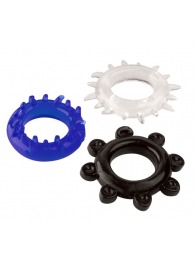 Набор из 3 эрекционных колец разного цвета и рельефа - Boys of Toys - в Подольске купить с доставкой