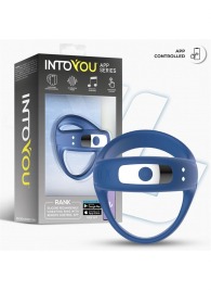 Синее интерактивное эрекционное виброкольцо Rank - Intoyou - в Подольске купить с доставкой