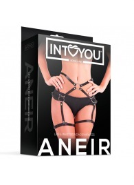 Черные стрепы на бёдра Aneir - Intoyou - купить с доставкой в Подольске