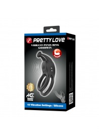 Черное перезаряжаемое виброкольцо Goodwin - Baile - в Подольске купить с доставкой