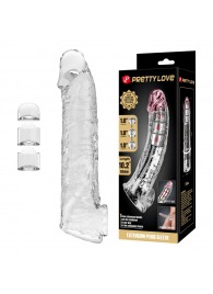 Прозрачный фаллоудлинитель с подхватом мошонки Silas - 26 см. - Baile - в Подольске купить с доставкой