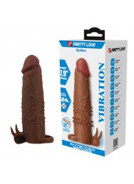 Коричневая насадка на пенис Quillon - 20 см. - Baile - в Подольске купить с доставкой