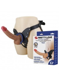 Поясной страпон Wells: трусики в форме бабочки и фаллоимитатор-насадка - Baile - купить с доставкой в Подольске