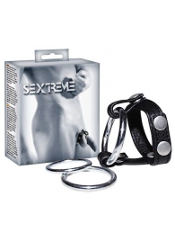 Подхват для мошонки с 3 съемными эрекционными кольцами Leder-Riemen - Orion - в Подольске купить с доставкой