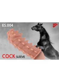 Насадка на фаллос с шипами и продолговатыми бугорками - 14,7 см. - KOKOS - в Подольске купить с доставкой