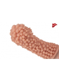 Насадка на фаллос с пузыриками по всей поверхности - 14,7 см. - KOKOS - в Подольске купить с доставкой