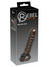 Насадка на пенис Rebel smoke с рёбрышками и отверстием под мошонку - Orion - в Подольске купить с доставкой