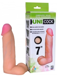Фаллическая насадка Харнесс UNICOCK 7  - 19 см. - LOVETOY (А-Полимер) - купить с доставкой в Подольске