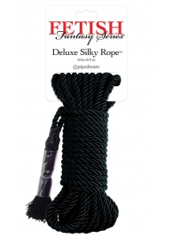 Черная веревка для фиксации Deluxe Silky Rope - 9,75 м. - Pipedream - купить с доставкой в Подольске