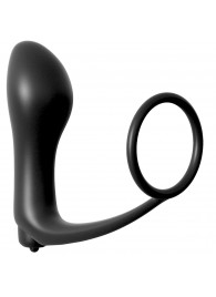 Анальная пробка с вибрацией с эрекционным кольцом Ass-Gasm Cockring Vibrating Plug - Pipedream