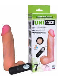 Фаллическая насадка Харнесс UNICOCK 7  с вибрацией - 19 см. - LOVETOY (А-Полимер) - купить с доставкой в Подольске