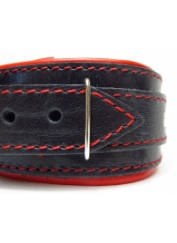 Ошейник с красным подкладом - БДСМ Арсенал - купить с доставкой в Подольске