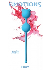 Голубые вагинальные шарики Emotions Foxy - Lola Games
