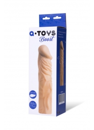 Насадка с ярко выраженной головкой и рельефным стволом - 19 см. - A-toys - в Подольске купить с доставкой