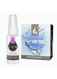 Гель-лубрикант на водной основе Excite с возбуждающим эффектом - 30 мл. - Sitabella - купить с доставкой в Подольске
