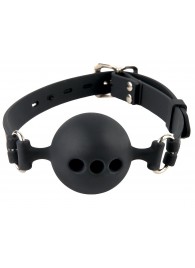 Силиконовый кляп-шар с отверстиями для дыхания Silicone Breathable Ball Gag Small - Pipedream - купить с доставкой в Подольске
