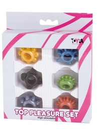 Набор из 6 разноцветных эрекционных колец - Toyfa Basic - в Подольске купить с доставкой