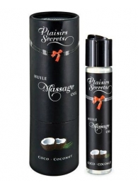 Массажное масло с ароматом кокоса Huile de Massage Gourmande Coco - 59 мл. - Plaisir Secret - купить с доставкой в Подольске