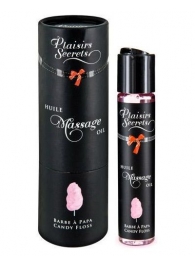Массажное масло с ароматом сладкой ваты Huile de Massage Gourmande Barbe à Papa - 59 мл. - Plaisir Secret - купить с доставкой в Подольске