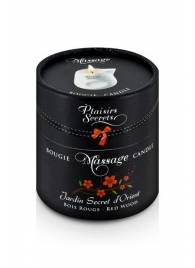 Массажная свеча с ароматом красного дерева Jardin Secret D orient Bois Roug - 80 мл. - Plaisir Secret - купить с доставкой в Подольске