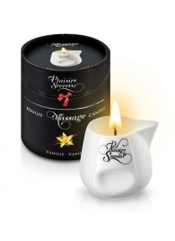 Массажная свеча с ароматом ванили Bougie Massage Gourmande Vanille - 80 мл. - Plaisir Secret - купить с доставкой в Подольске