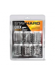 Набор из 6 прозрачных насадок на пенис с различным рельефом - Blush Novelties - в Подольске купить с доставкой