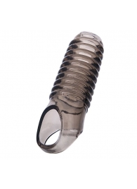 Дымчатая насадка с рёбрышками и подхватом мошонки ToyFa XLover - 12,5 см. - ToyFa - в Подольске купить с доставкой