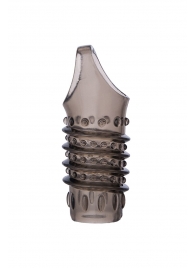 Открытая дымчатая насадка с точками и рёбрами ToyFa XLover - 11,5 см. - ToyFa - в Подольске купить с доставкой