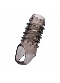 Открытая дымчатая насадка с точками и рёбрами ToyFa XLover - 11,5 см. - ToyFa - в Подольске купить с доставкой