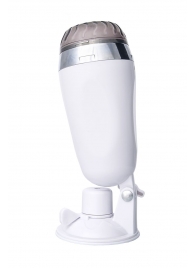 Мастурбатор-вагина в белой колбе с присоской и встраиваемой вибропулей - A-toys - в Подольске купить с доставкой