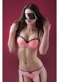 Чёрная лаковая маска на глаза - БДСМ Арсенал - купить с доставкой в Подольске