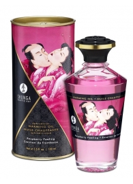 Массажное интимное масло с ароматом малины - 100 мл. - Shunga - купить с доставкой в Подольске