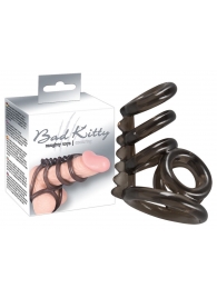 Дымчатая насадка на пенис и мошонку с гребнем Penis Hodenring - Orion - в Подольске купить с доставкой